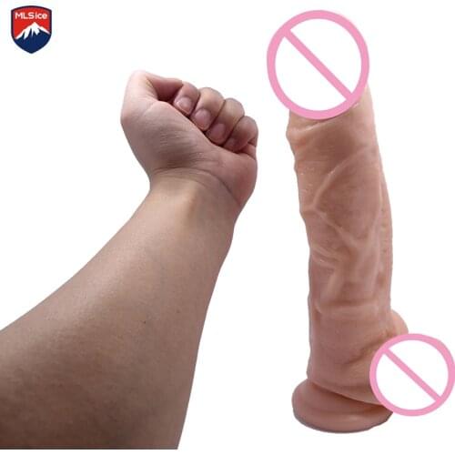 Mlsice 28cm 11 In Realistic Super Big Dildo Flexible Penis Dick With Strong Suction Cup Huge Dildos Female Dick, Adult Sex Toy