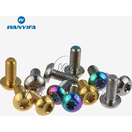 Wanyifa Titanium M5x12mm Holder Torx Head Bicycle Water Bottle Cage Screws Cycling Bike Bolt 4pcs