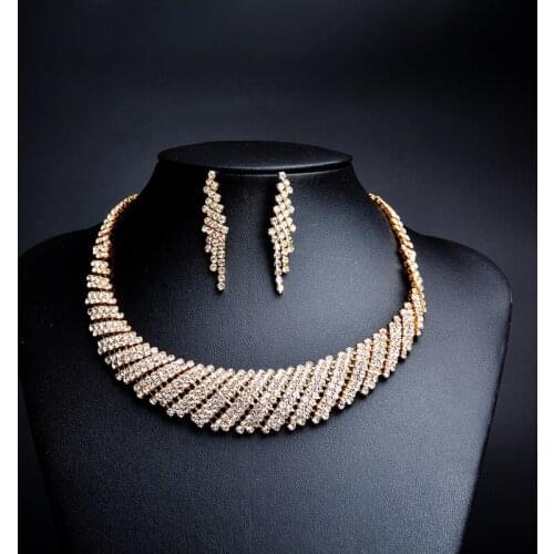 Jewelry & Accessories,Fashion Jewelry Sets. Bridal jewelry, Wedding jewelry, Zircon necklace earrings set