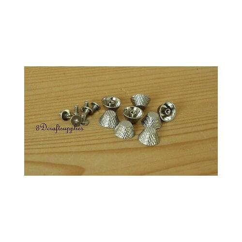 Studs leather rivet bag clothing shoes screws style 20 sets 14 mm nickel P17