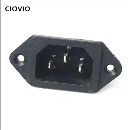 10 Pcs 3P Male Plug Panel Power Inlet Sockets Connectors AC 250V 10A