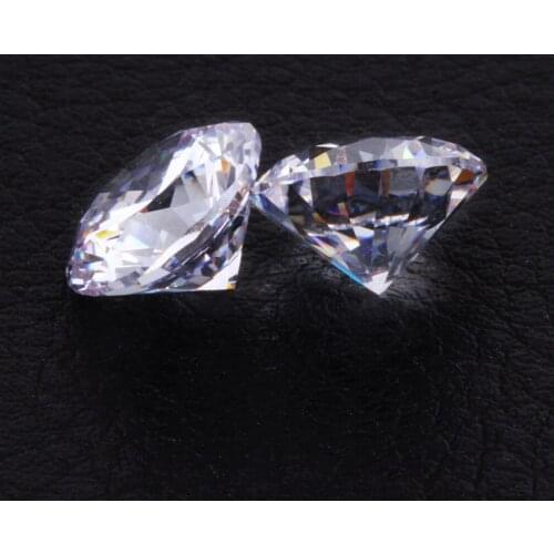 10pc/Bag 3.25-6.0mm CZ Stone Round European Star Cutting White Cubic Zirconia 8 Hearts And 8 Arrows Synthetic Gems For Jewelry