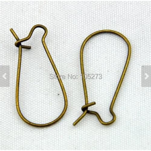New Arriver French Earwire - 100pcs Antique Bronze Kidney Earwires Earring Findings 11x24mm - DIY Accessory Jewelry Making