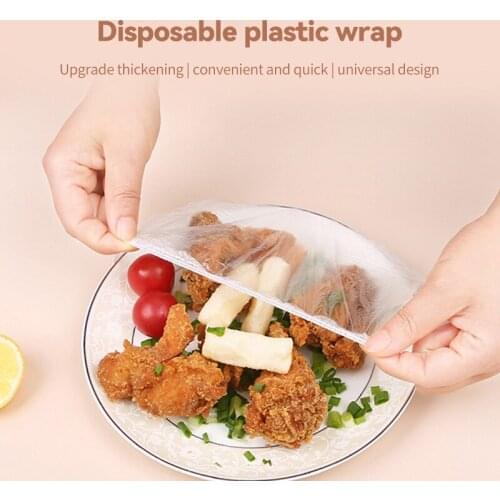 100Pcs Disposable Durable Food Storage Covers For Bowls Elastic Food Lids For Fruit Bowls Covers Bag For Indoor Outdoor Picnic