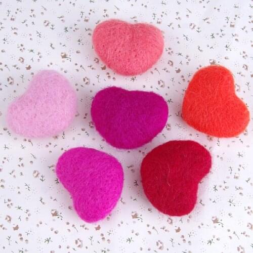5pcs DIY Heart Craft Wool Felt Supplies for Kids Handmade Sewing Toys Props Fotografia Accessories