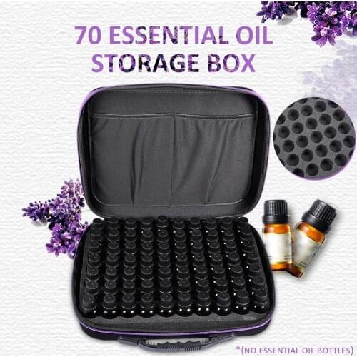 70 Bottles Essential Case Carrying Holder 15ML Oil Nail Polish Organization Storage Bag Travel Storage Box Zipper Design