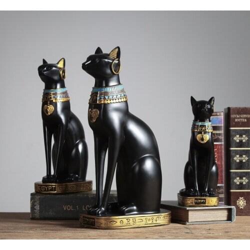 American creative lucky Egypt cat desktop retro living room TV cabinet small ornaments porch home wine cabinet decorations