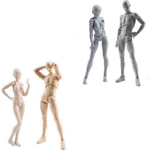 Archetype He Archetype She Ferrite SHFiguarts BODY KUN BODY CHAN Grey Orange Color Ver. PVC Action Figure Collectible Model Toy