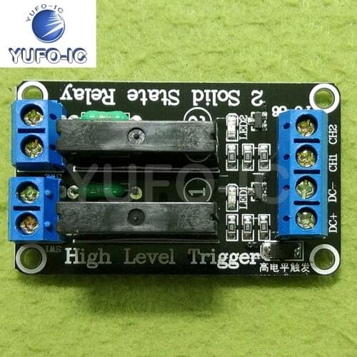 Free Ship 1PCS 2-Circuit Relay Module Dc5v High Level Trigger Solid State Relay 250v2a with Fuse