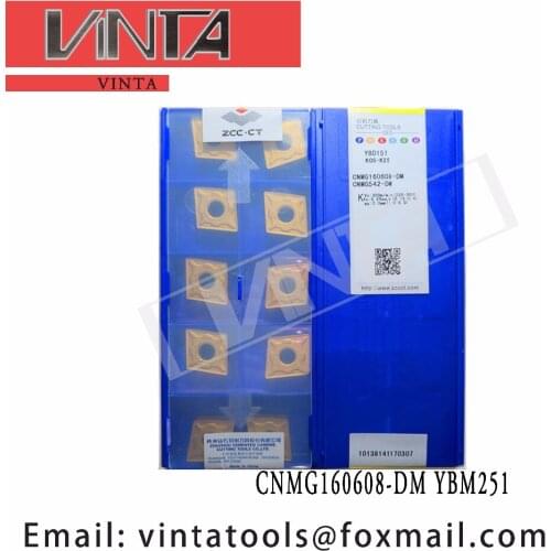 Free shipping hhigh quality 10pcs/lots YBM251 YBC252 YBC152 YBC251 YBC351 CNMG160608-DM cnc carbide turning inserts