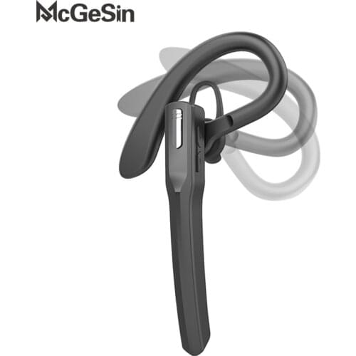 McGeSin Wireless Bluetooth Headset Business Hands Free Headphones V5.0 Earphones IPX4 Waterproof Sport Earbuds With Microphone