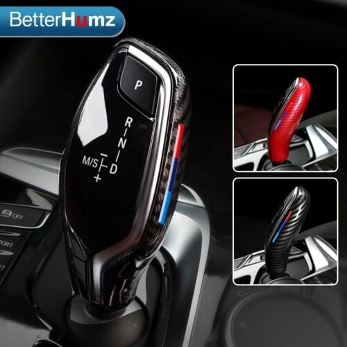 BetterHumz Car Gear Shift Knob Cover Handbrake Lever Protector Auto Interior Decoration For BMW G30 G31 G01 G02 G32 5 Series X3