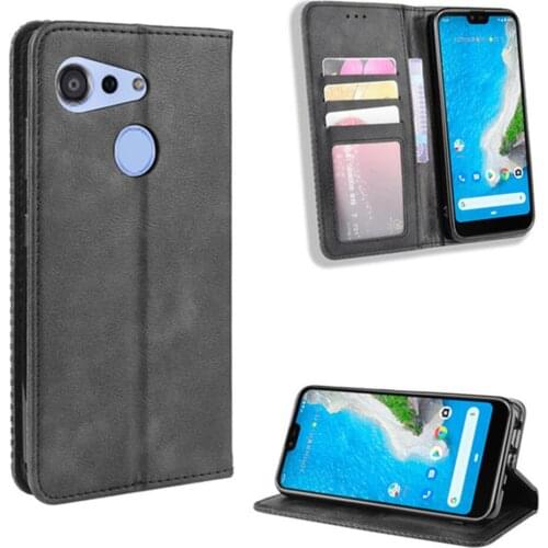 For Kyocera Android One S6 Case Luxury Flip PU Leather Wallet Magnetic Adsorption Case For Kyocera Gratina KYV48 Phone Bags