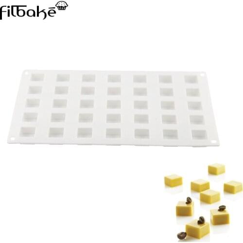 FILBAKE 1PCS 35 Square Tray Pop Cake Stick Mould Chocolate Party Cupcake Baking Molds Cake Decorating Tools Silicone Mold