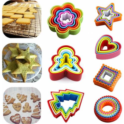 Multi-style plastic Circle Cookie Cutter, Fondant Cake Biscuit Cutter Mold Tools Set Decorating For Kitchen (Colors May Vary)