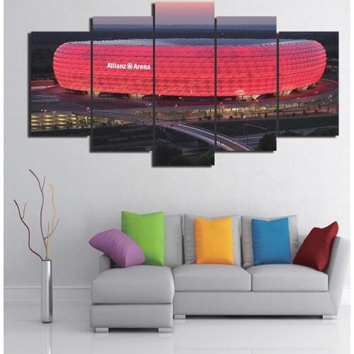 Diy round square Diamond Embroidery Bayern Munich Allianz Arena Group 5 Pieces Cross Stitch Full Diamond Painting wall decor