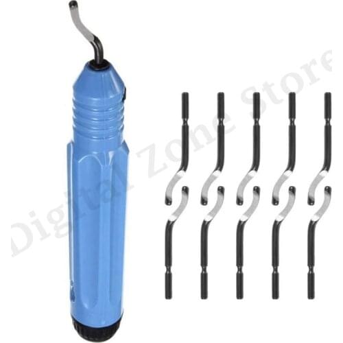 Deburring Tool Kit, NB1100 Handle with a Blade + 10pcs Extra BS1010 Deburring Blades Burr Trimming Scrapers For 3D Printer