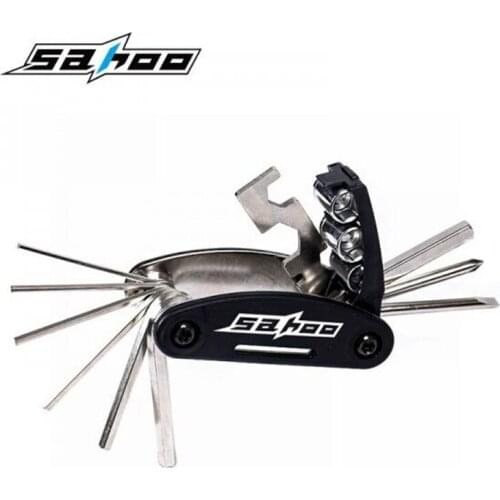SAHOO Bike Tools Sets 16 in 1 Mountain MTB Bicycle Repair Tools Kit Spoke Wrench Screwdriver Cycle Multi Tool Accessories