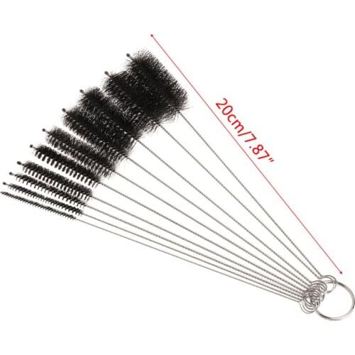 10Pcs Aquarium Brushes Set Pipe Cleaning Tool Tube Cleaner For Drinking Straw Glasses Keyboard Jewelry Bottle Jar Household