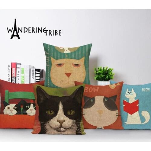 Decorative seat car cotton Home Textile colorful Square soft Cushion Cover birds you me our couple warm suit new cat cushion