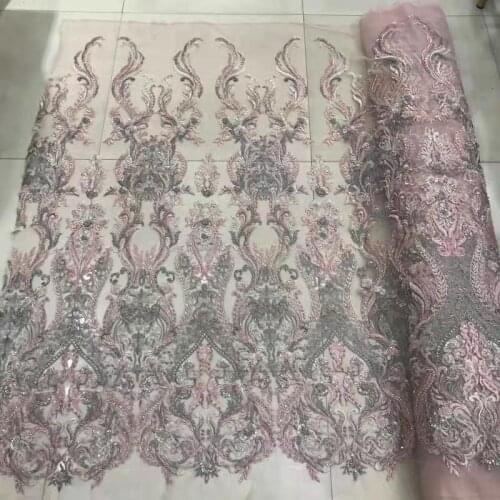 New exquisite handmade beads, high-quality tulle embroidery, comfortable fabric, suitable for fashionable ladies' skirts 5y