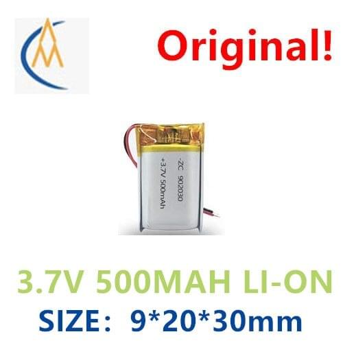 New full capacity 3.7V polymer lithium battery 902030 500mah MP3 Bluetooth headset / device / mini 3D audio Walkman