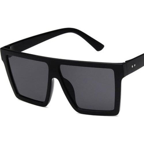 Oversized Square Sunglasses Men Women for Driver Goggles Flat Top Fashion Lens Sun Glasses for Women Brand 2019 Shades Mirror