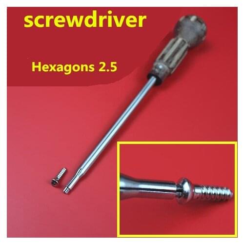 Orthopedic instrument medical nail lifting tool hexagon sw2.5 screw plug driver push type pressure clamp bone screwdriver holder