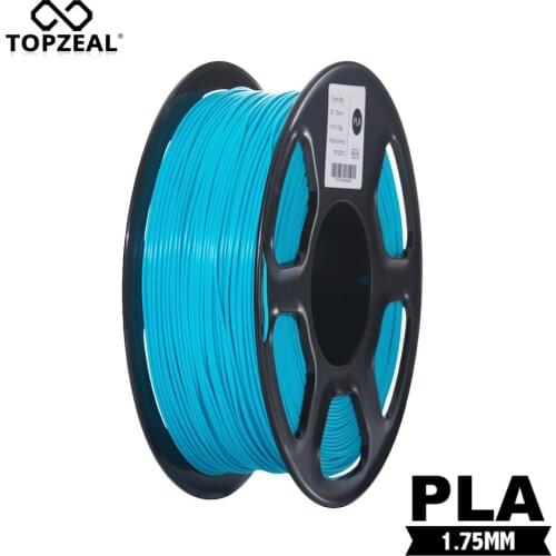 TOPZEAL Cyan Color PLA Filament 1.75mm 1KG PLA Plastic for 3D Printer Dimensional Accuracy of +/- 0.02mm 3D Printing Material