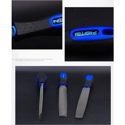 Risk Hot Half Round Multifunction Metal File For MTB Road Bicycle Metal Edge Grinding Tool Coarse Large Handle Steel Knife Tool