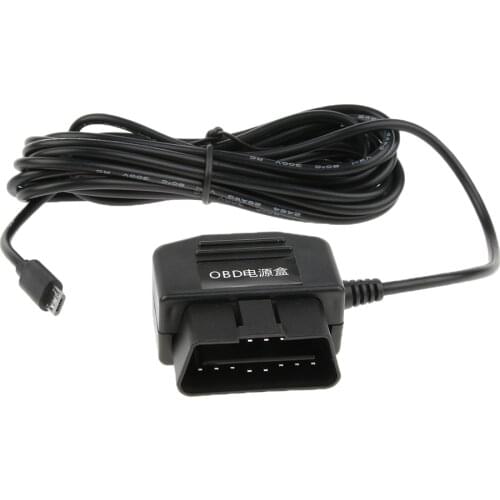 Portable Car Dash Cam DVR Hardwire Kit Micro USB Right Head Cable 3.5Meter