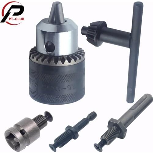 1.5-10mm Precise Drill Chuck Converter 3/8''-24UNF Thread Quick Change Adapter SDS-Plus Shank 1/4" Hex