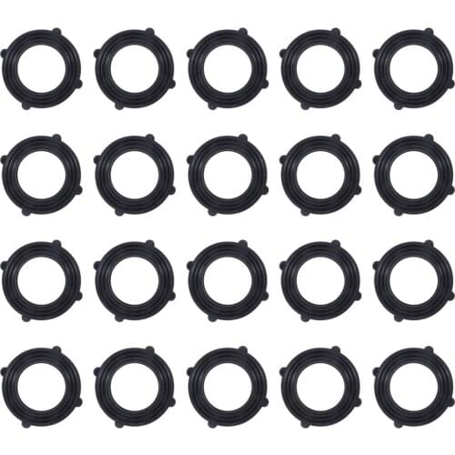 Shower Head Washers Rubber Garden Hose Water Faucet 20 Pack Black Self Locking Tabs