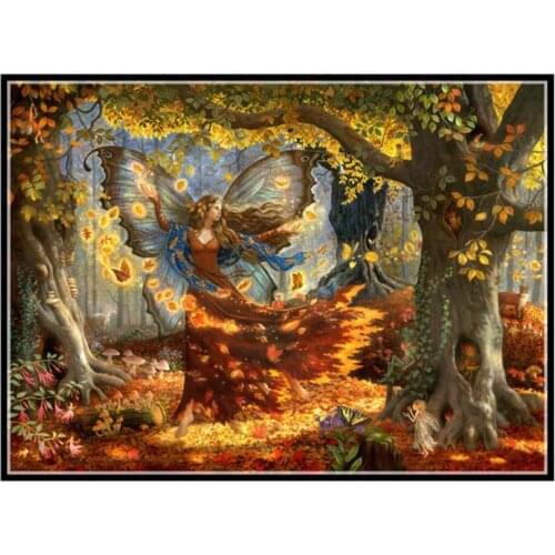 Needlework,Butterfly Fairy DIY Fashion 14CT Cross stitch,For Embroidery kits,Deep Forest Elves Cross-Stitching decor Crafts