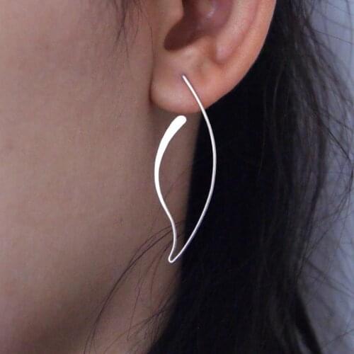 925 Sterling Silver/Gold Wrap Circle Earrings Handmade Jewelry oorbellen Brinco Vintage Jewelry Women Earrings Boho Pendientes