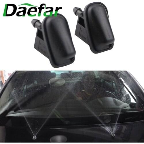 Daefar 2Pcs Sprinkler Head Car Windshield Wiper Jet Washer Nozzle Fan Shaped Water Spray for Ford Focus 2 3 4 MK2 MK4 MK3 Parts