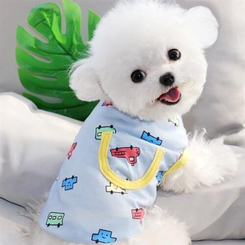 Dog Vest Clothes Spring Summer Pets Outfits Cooling Clothes for Small Dogs Pet T shirt Soft Puppy Dogs Clothes Shirts 139-2