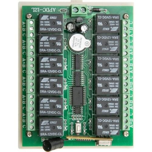 Xuanlongyuan DC 12V 24V 12 CH 12CH RF Wireless Remote Control Switch System Receiver,315/433.92 MHZ /lamp/Garage Door/shutters