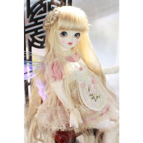 1/3 1/4 1/6 BJD.MDD doll with wig imitation mohair hair plait hair small fairy soft long hair doll accessories