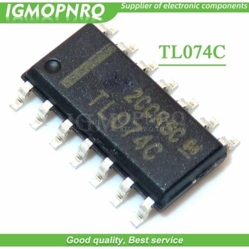 10pcs free shipping TL074C TL074CDR TL074 SOP-14 Operational Amplifiers - Op Amps Quad Low Noise JFET 100% new original