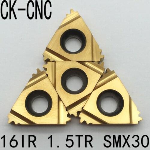 10pcs 16IR1.5TR SMX30 Carbide Insert For Threading Turning Tool Boring BAR TR1.5 blade High cost performance