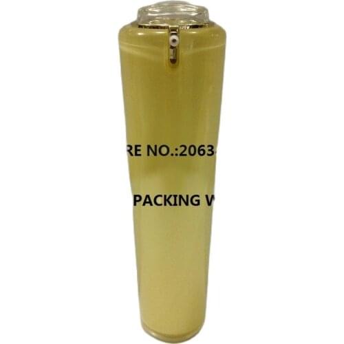 100ml yellow acrylic bottle with press pump for serum/lotion/emulsion/foundation,cosmetic container
