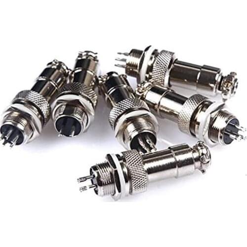 2SET Circular Aviation GX12 Socket Plug Line Panel Connector GX12-2p 3p 4p 5p 6p 7PIN Male + Female Air Outlet 12MM RS765