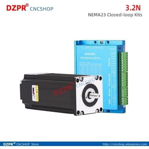 3.2N NEMA23 closed loop stepping servo motor Kits encoder Hybird driver HB808C with cable 57 Stepper Motor