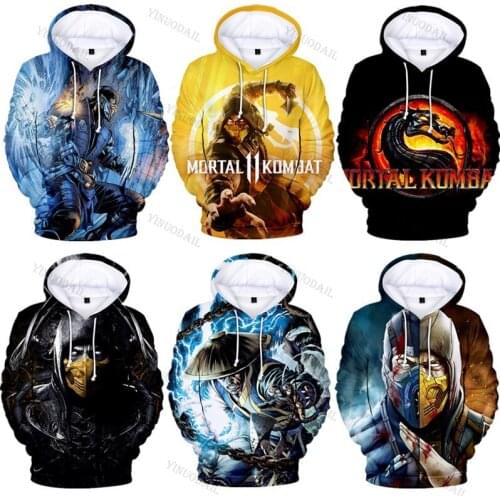 3D Game Mortal Kombat 11 New Hoodies Sweatshirt Anime Cosplay Costume Men Women Kids Jacket Hooded Top