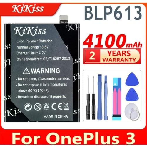 4100mAh original kikiss BLP613 Replacement battery For OnePlus 3 One Plus 3 Three
