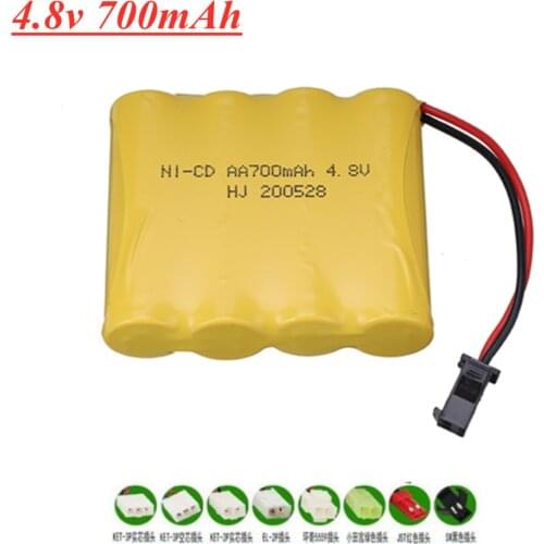 4.8V 700mah NI-CD Rechargeable Battery For Rc toys Cars Tanks Robots Boats Guns accessory 4.8 V NI-CD Battery 4* AA Battery Pack