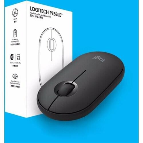 For Logitech M350 Pebbe Wireless Bluetooth Mouse Ultra-thin Small Mute Office games Notebook PC 1000DPI cobblestonel Mouse