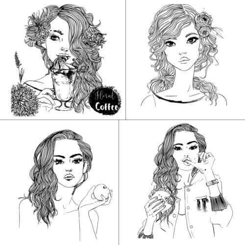 DABOXIBO Pretty Young Girl Clear Stamps Mold For DIY Scrapbooking Cards Making Decorate Crafts 2021 NEW Arrival