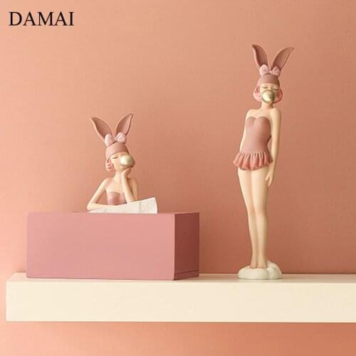 Bubble Girl Decorative Tissue Boxes Resin Coffee Table Napkin Holder Nordic Seat Type Paper Towel Case Home Decoration Ornaments